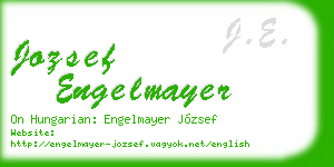 jozsef engelmayer business card